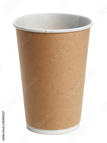 paper cup isolated on white background