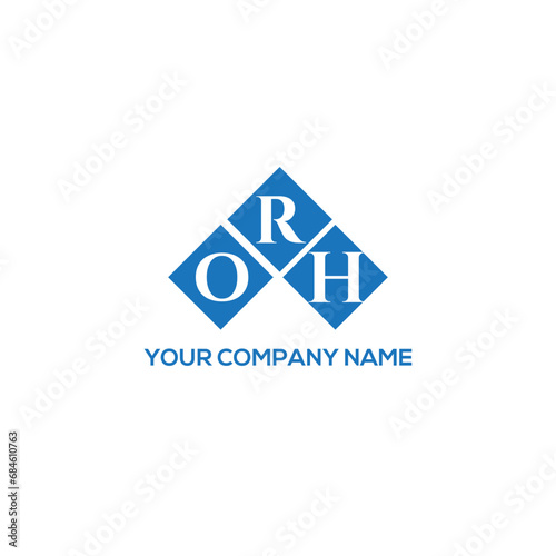 ROH letter logo design on white background. ROH creative initials letter logo concept. ROH letter design.
 photo