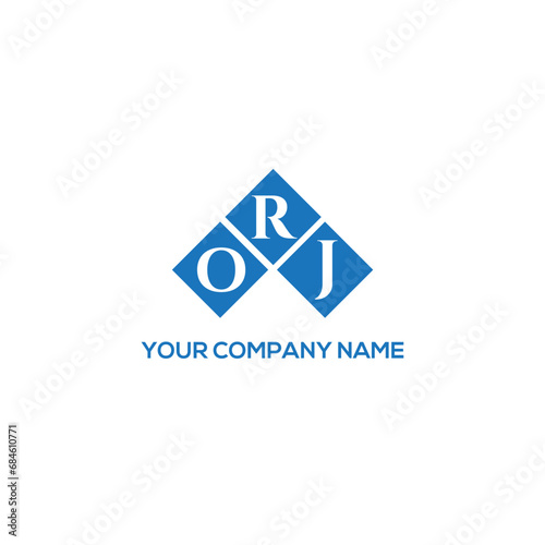 ROJ letter logo design on white background. ROJ creative initials letter logo concept. ROJ letter design.
 photo