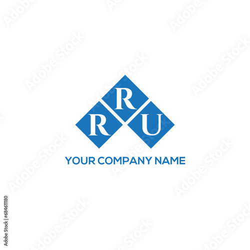 RRU letter logo design on white background. RRU creative initials letter logo concept. RRU letter design.
 photo