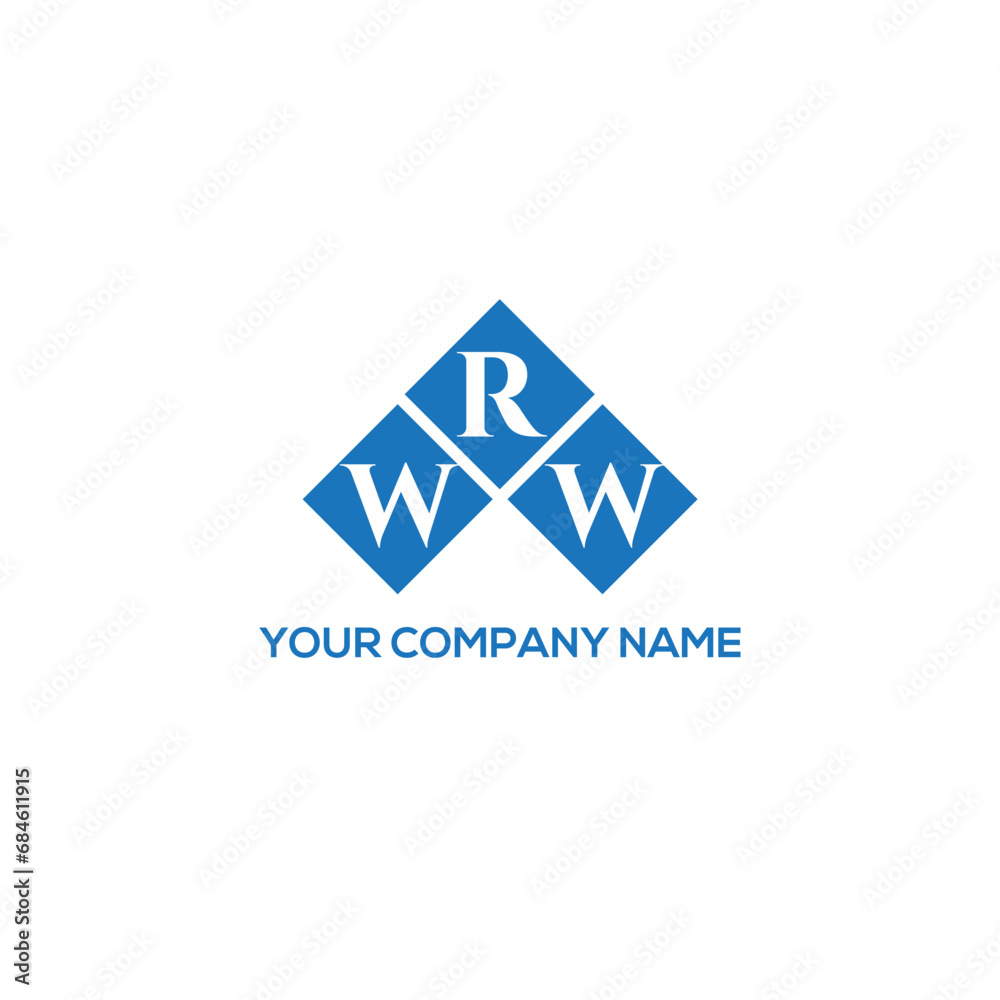 Fototapeta premium RWW letter logo design on white background. RWW creative initials letter logo concept. RWW letter design. 