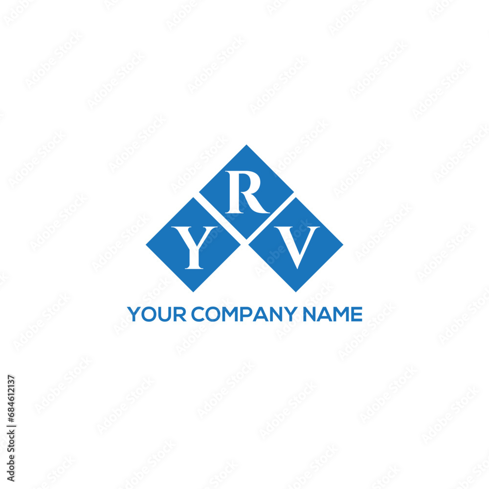 Fototapeta premium RYV letter logo design on white background. RYV creative initials letter logo concept. RYV letter design. 