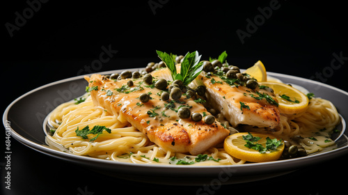 Gourmet Chicken Piccata with Capers and Lemon Butter Sauce photo