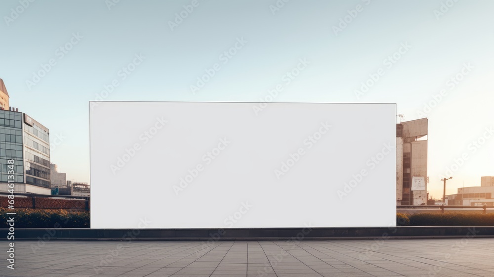 A clean and sleek outdoor advertising photo realistic illustration - Generative AI. - obrazy, fototapety, plakaty 