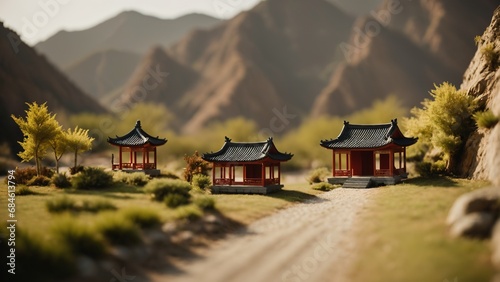 Chinese classical style miniature landscape photo