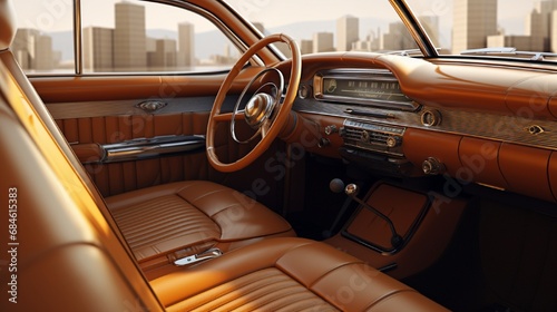 A well-maintained car with a clean interior and shiny exterior.