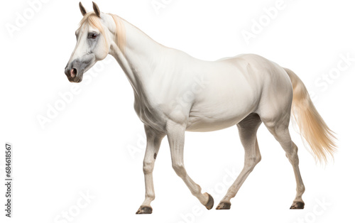 Akhal Teke Horse Unique Metallic Sheen Isolated on a Transparent Background PNG