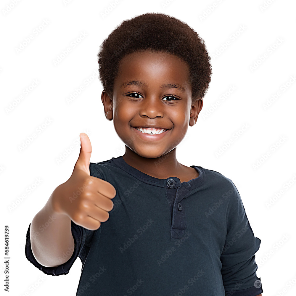 child boy thumbs up on transparent background Stock Photo | Adobe Stock