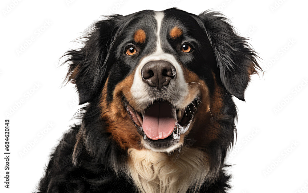 Bernese Mountain Loyal Dog Isolated on a Transparent Background PNG
