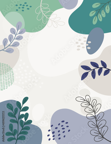 Design banner frame flower Spring background with beautiful. flower background for design. Colorful background with tropical plants.