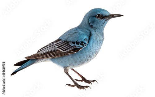 Blue Rock Thrush Bird Striking Blue Plumage Isolated on a Transparent Background PNG © Haider