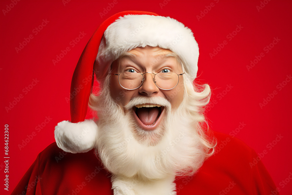 AI-generated portrait of a person dressed as Santa AI-generated portrait of a person dressed as Santa