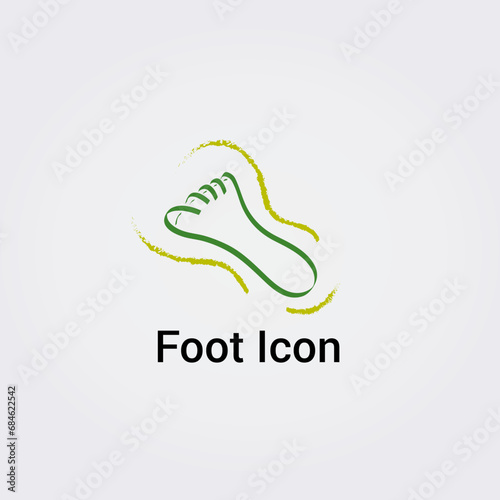 Icone Pieds Doigts de Pied Traces de Pas - Illustration pour Design Logos, Beauté Pédicure Santé Médical Soins