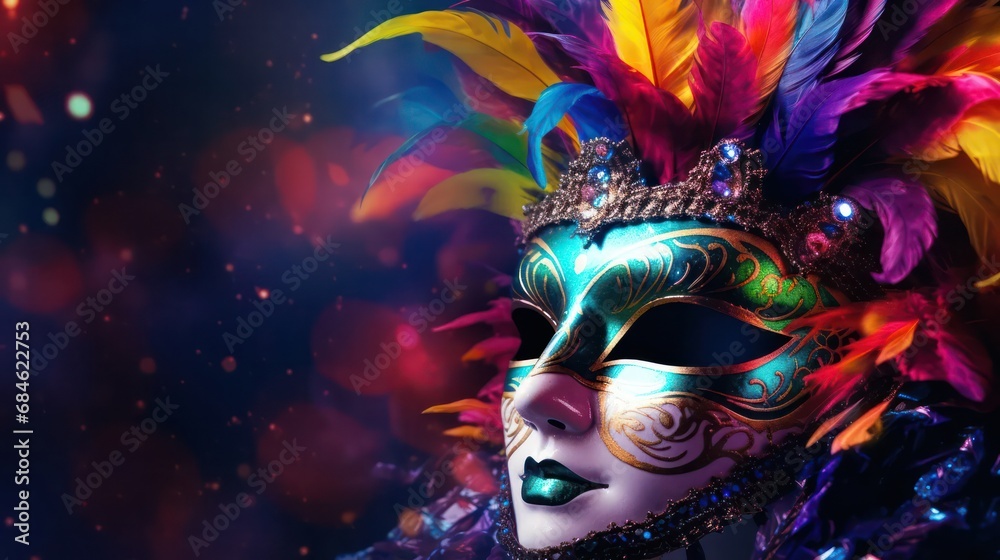 Mardi Gras Mask In Bokeh Effect Mardi Gras Mask In Bokeh Effect