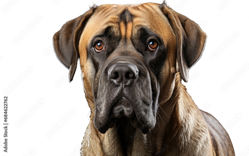 English Mastiff Guard Dog Isolated on a Transparent Background PNG
