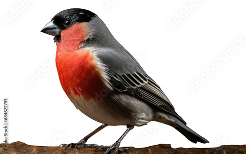 Eurasian Bullfinch Colorful Songbird Isolated on a Transparent Background PNG