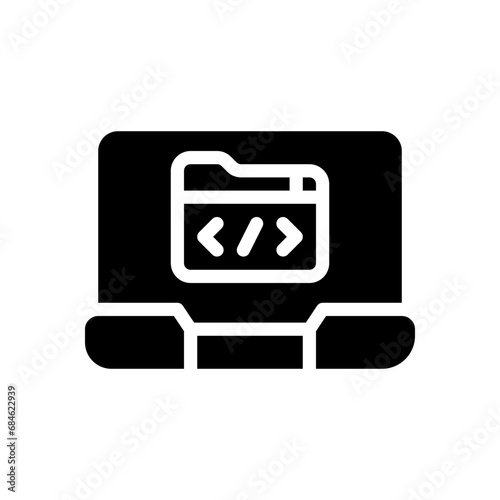 laptop glyph icon