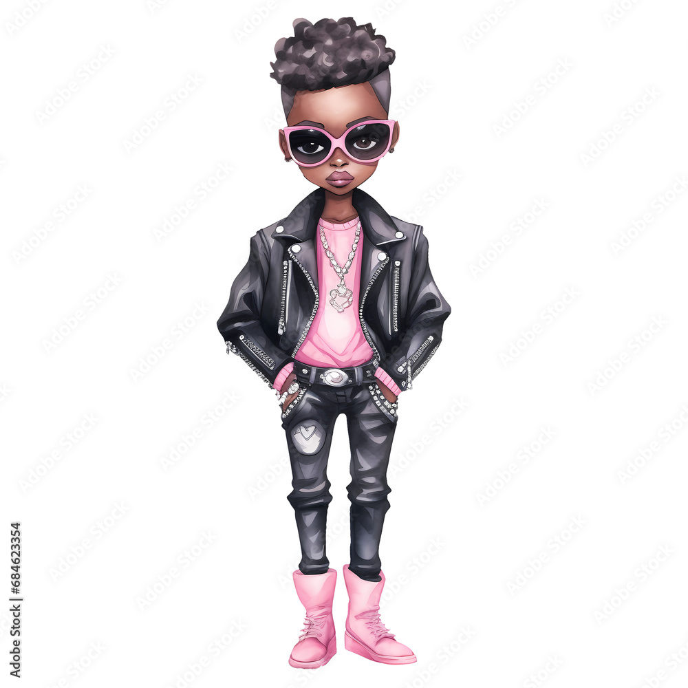 Cute Black Man Fashion Watercolor Clipart Illustration Cute Black Man Fashion Watercolor Clipart Illustration