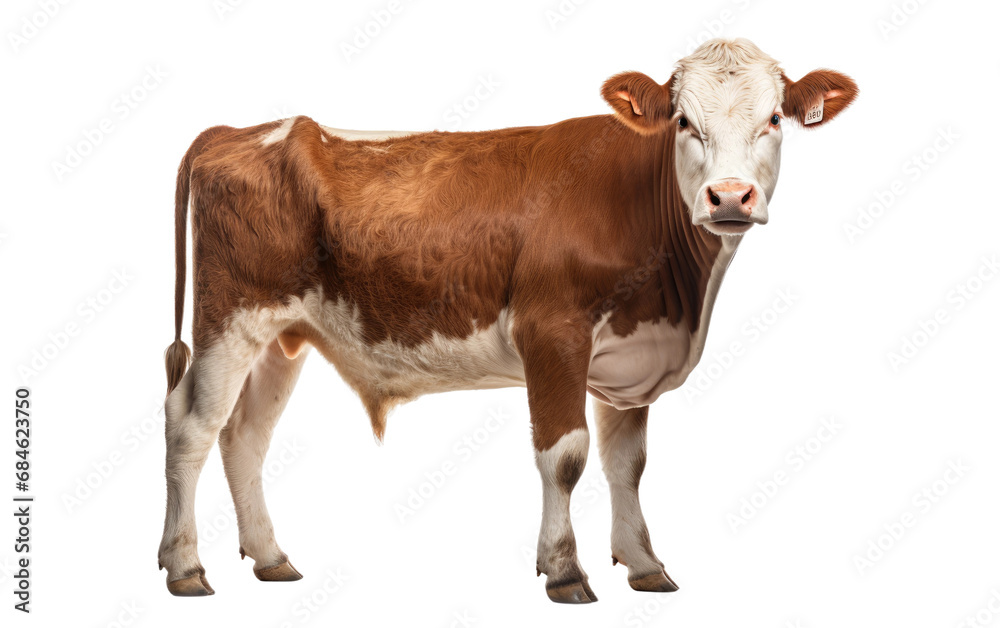 Hereford Cattle Hardiness and Distinctive Isolated on a Transparent Background PNG