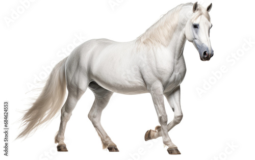 Lipizzan Horse famed for its Grace Isolated on a Transparent Background PNG