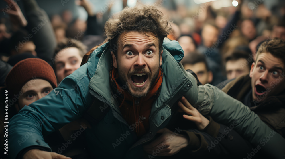 Fototapeta premium crazy black friday concept. with Special Service