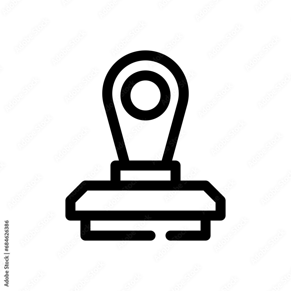 stamp line icon stamp line icon