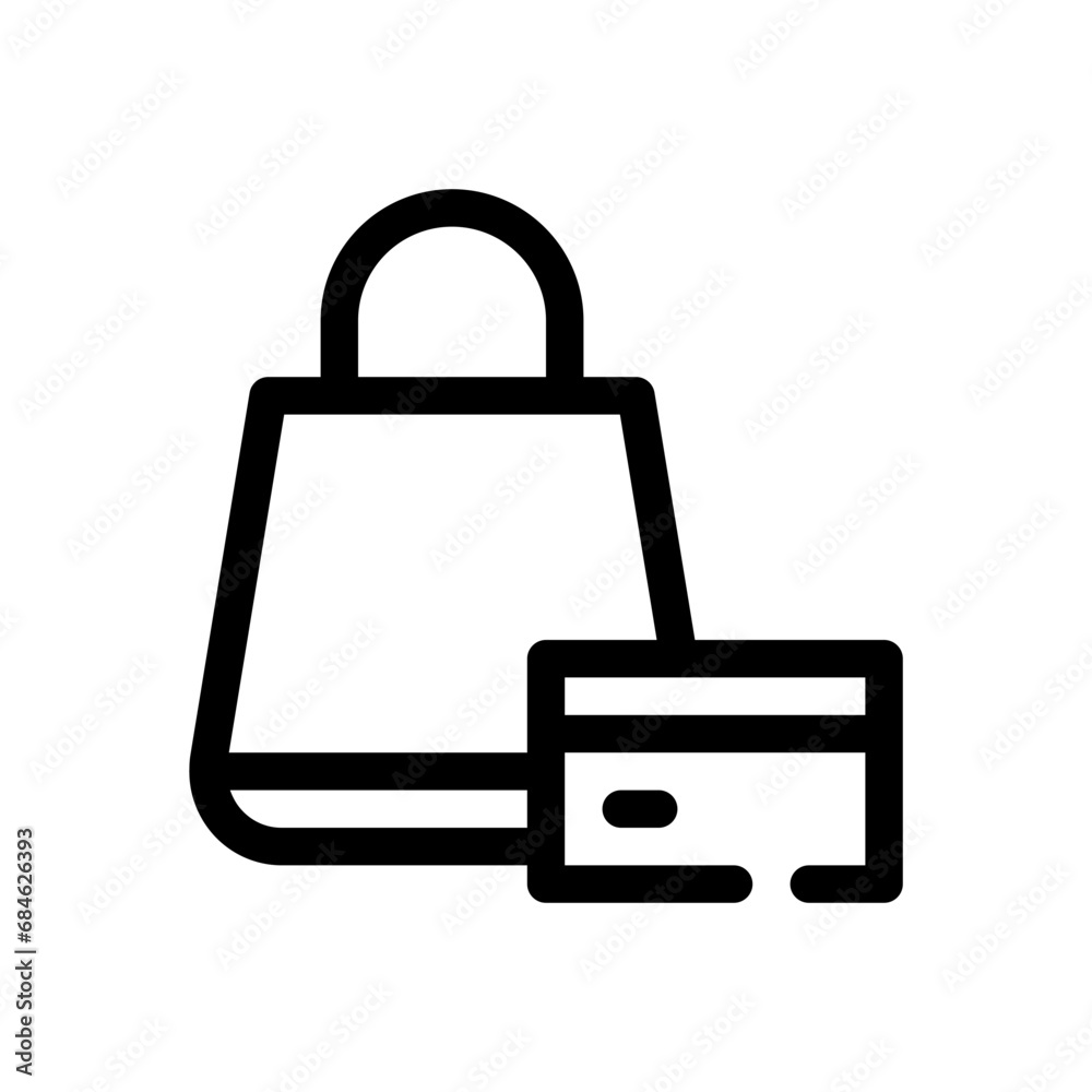 shopping line icon shopping line icon
