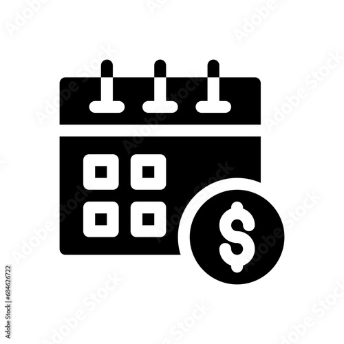 payment day glyph icon