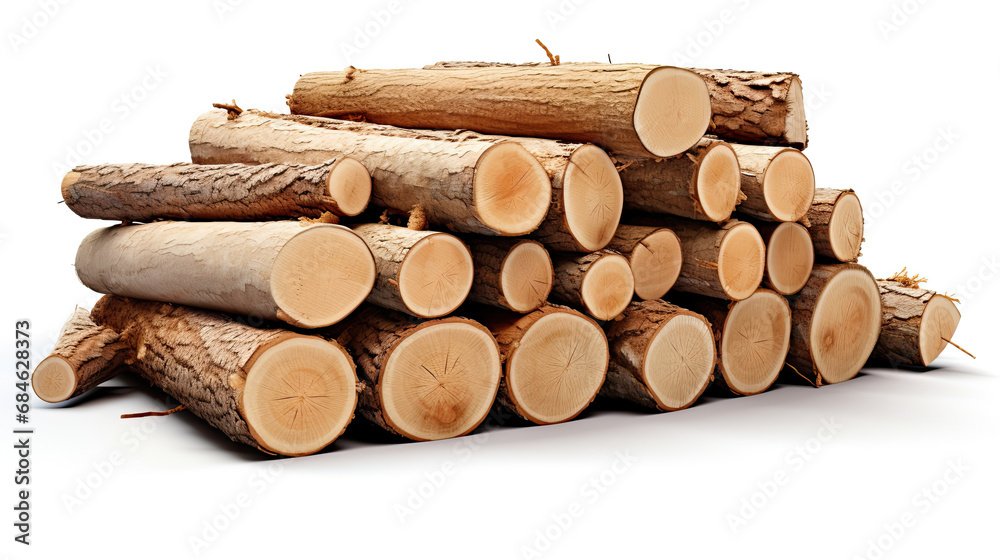 a pile of wood logs isolated on a white background a pile of wood logs isolated on a white background