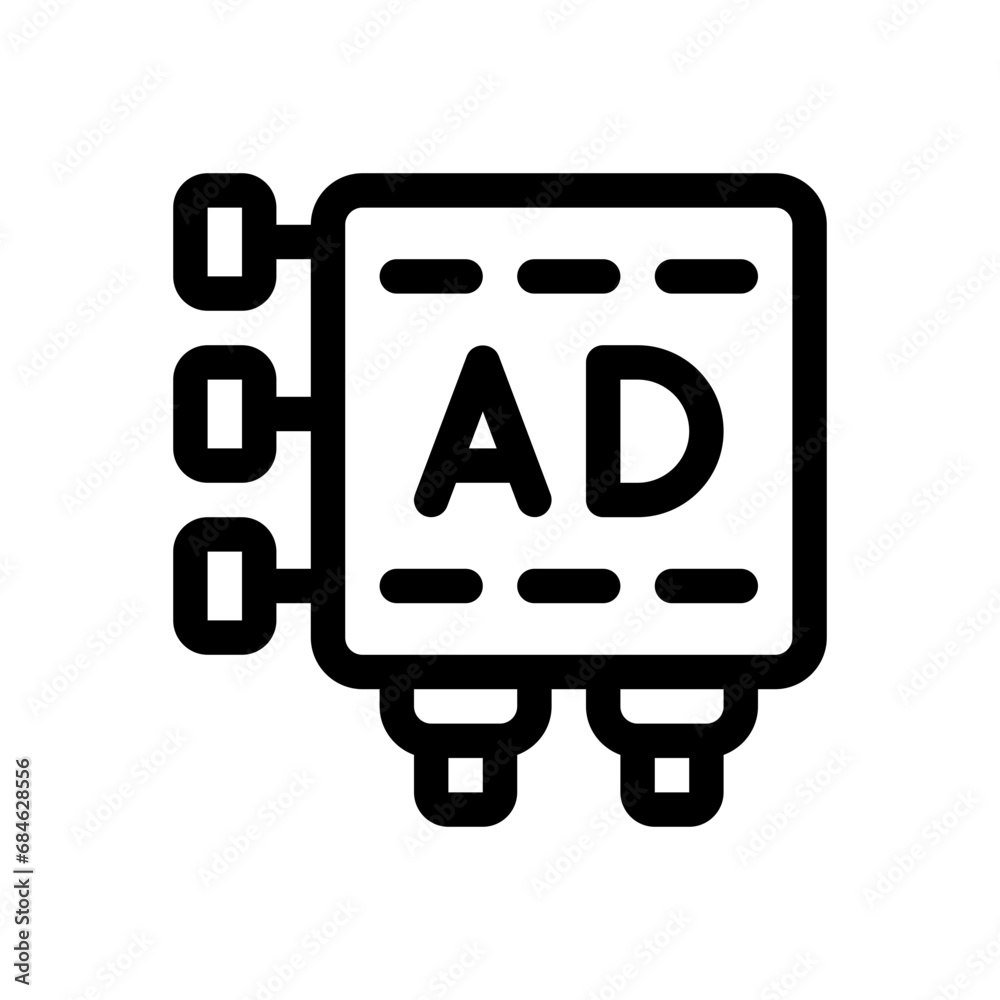 billboard line icon billboard line icon