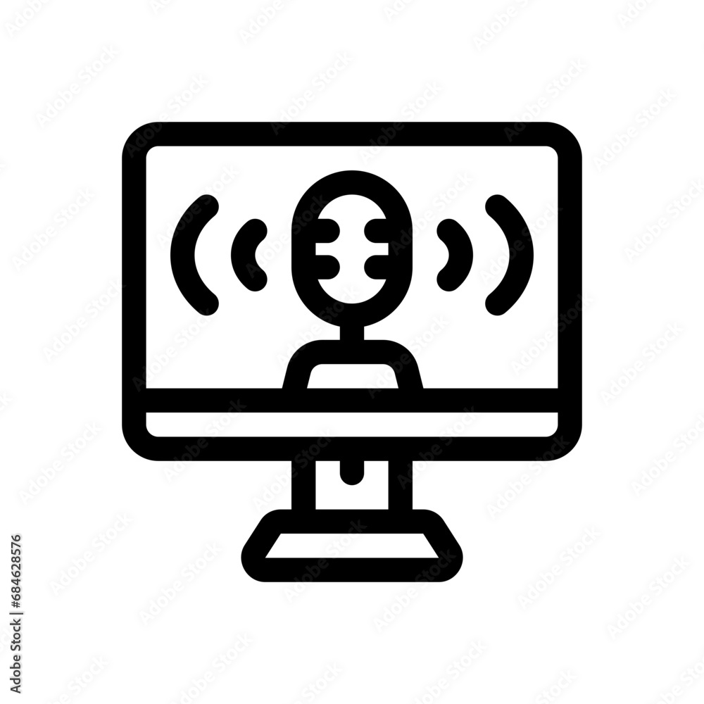podcast line icon podcast line icon