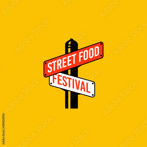 food festival logo design template.
