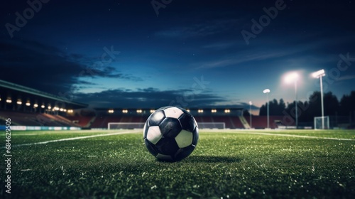soccer ball on the pitch © Left