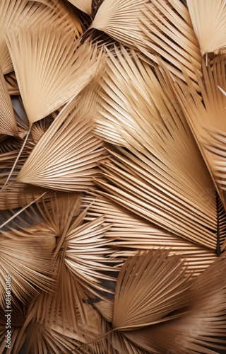 palm leaves in tan color