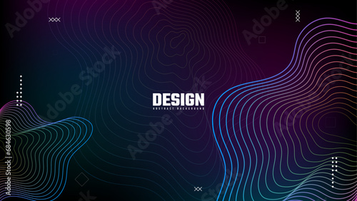 futuristic abstract gradient lines blended background with geometric shapes composition