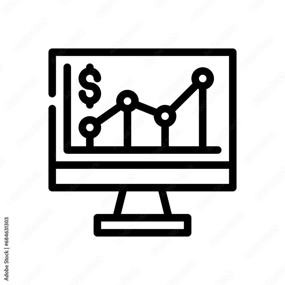 graph line icon graph line icon