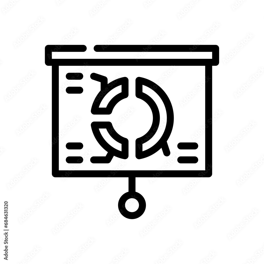 pie chart line icon pie chart line icon