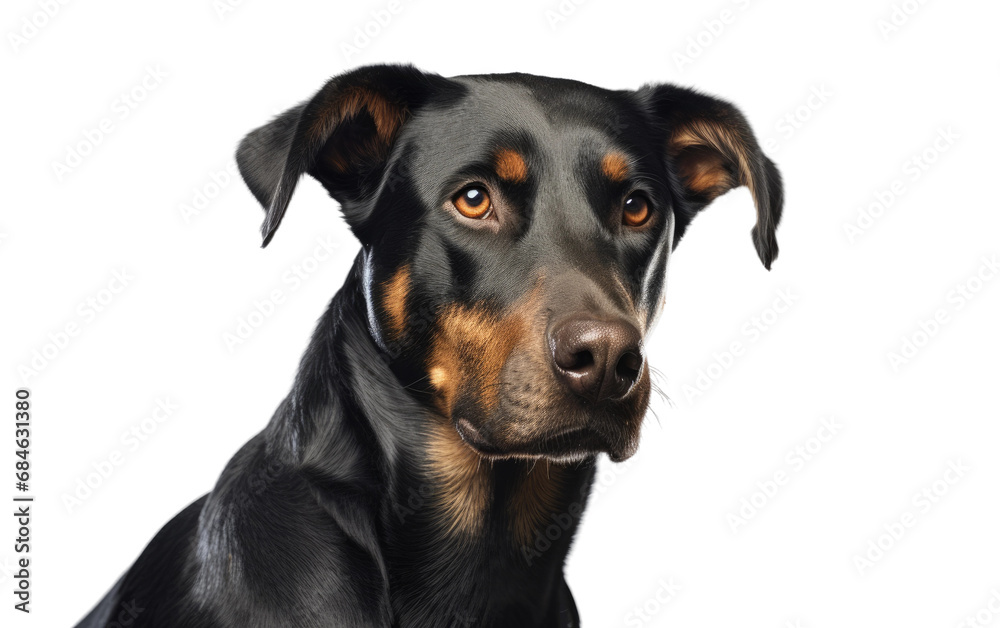 Beauceron Agile Herders Dogs Isolated on a Transparent Background PNG