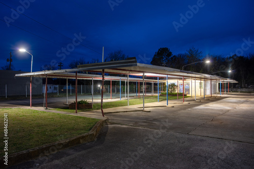 Vintage drive-in restaurant in the early hours before sunrise © Richard
