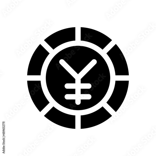 chinese yuan glyph icon