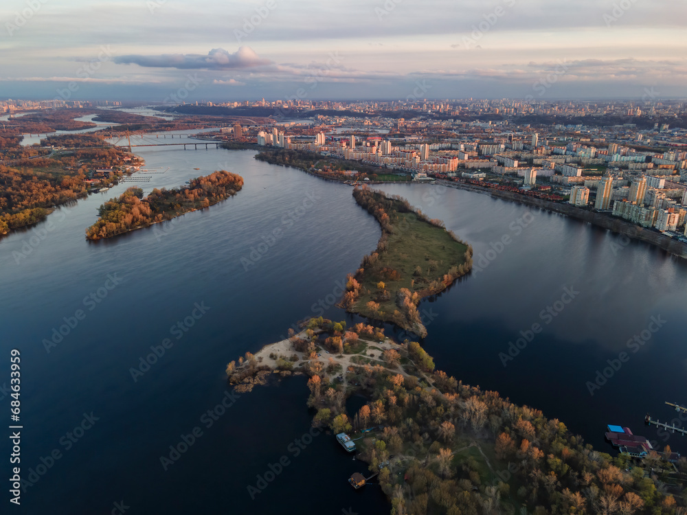 Aerial view of Kyiv city, Ukraine