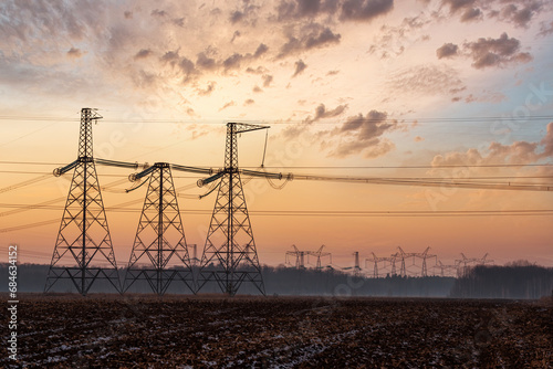 Power lines in Ukraine