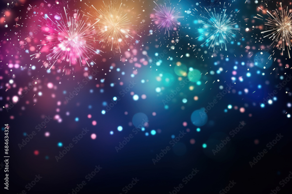 Happy new year  concept and celebration abstract background. Generative ai.