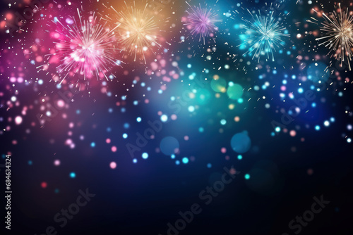 Happy new year  concept and celebration abstract background. Generative ai. photo