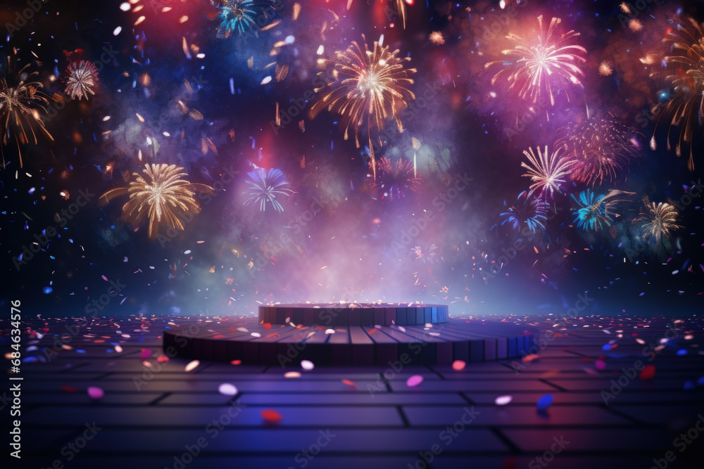 Happy new year concept and celebration abstract background. Generative ai. Happy new year concept and celebration abstract background. Generative ai.