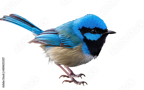 Fairy Wren Vibrant Plumage Voice Isolated on a Transparent Background PNG photo