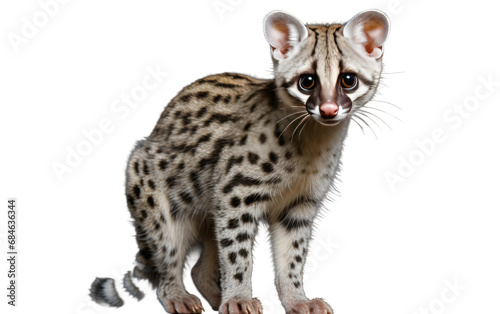 Genet Wild Cat Isolated on a Transparent Background PNG