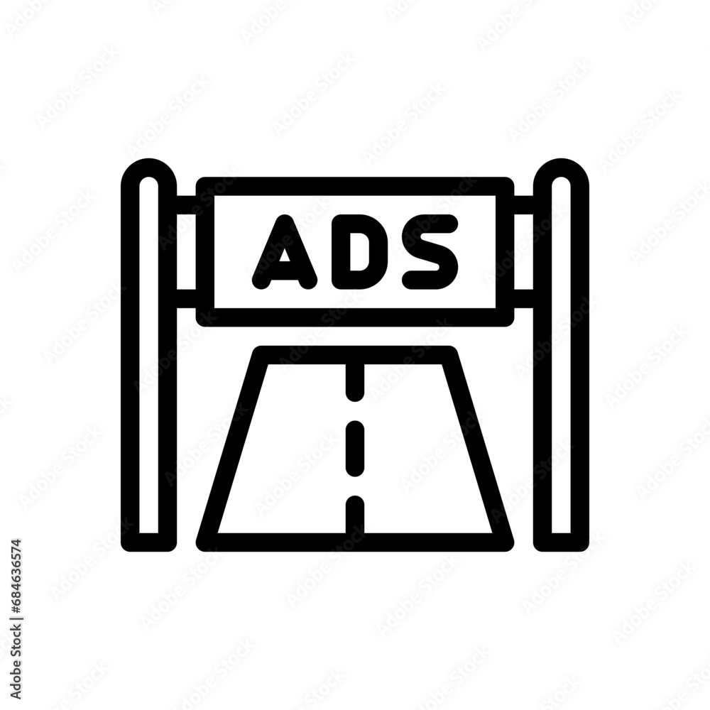 road banner line icon road banner line icon