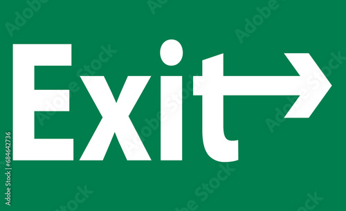 Panneau Exit stylisé avec flèche intégré