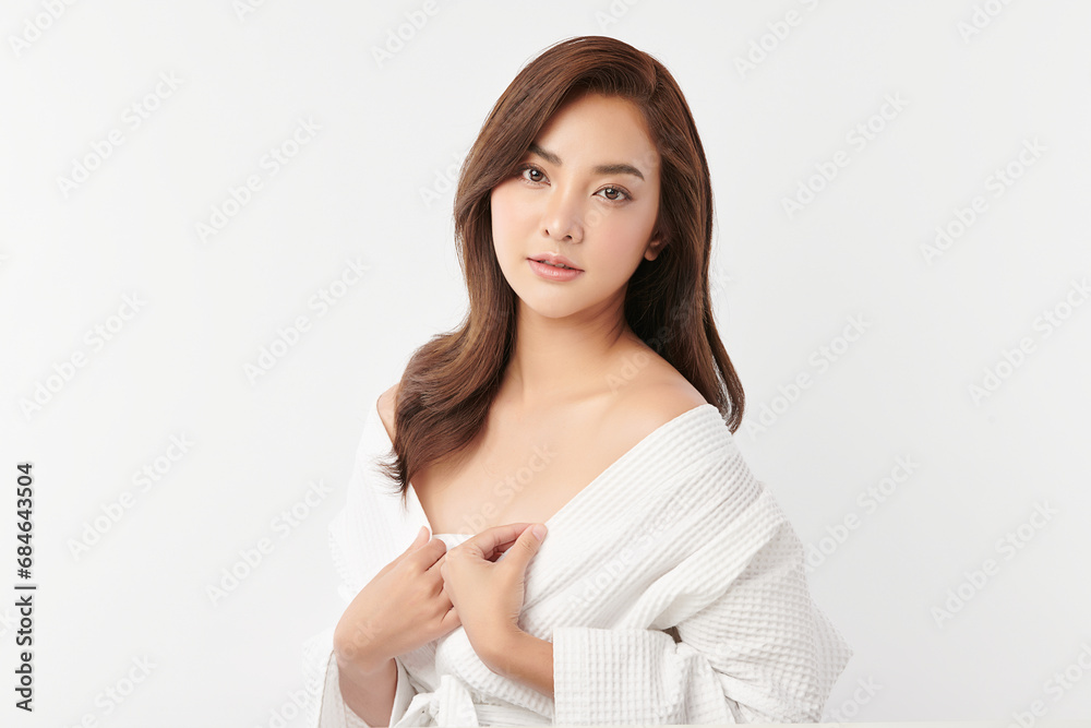Beautiful young asian woman with clean fresh skin on white background, Face care, Facial treatment, Cosmetology, beauty and spa, Asian women portrait. Beautiful young asian woman with clean fresh skin on white background, Face care, Facial treatment, Cosmetology, beauty and spa, Asian women portrait.
